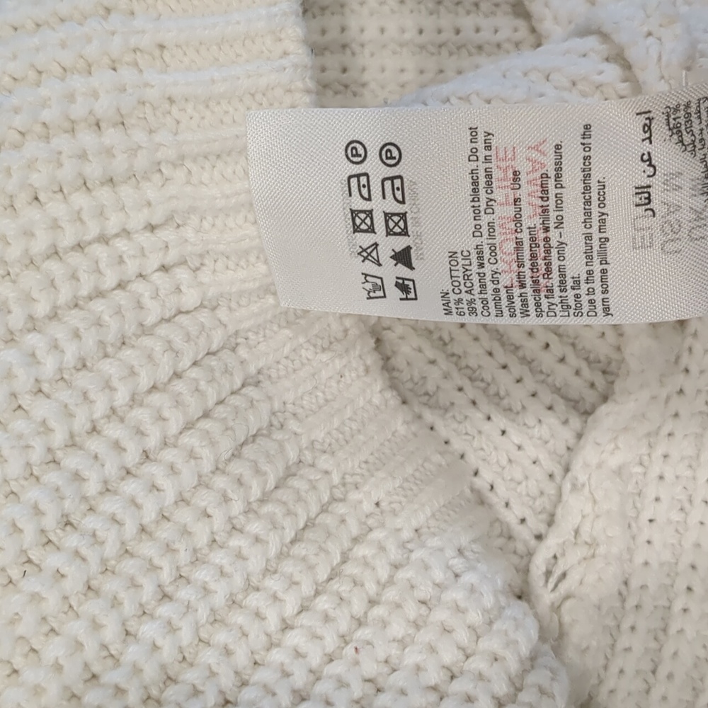 NWOT Mint Velvet Love Slogan Batwing Sweater white size medium - Picture 15 of 15